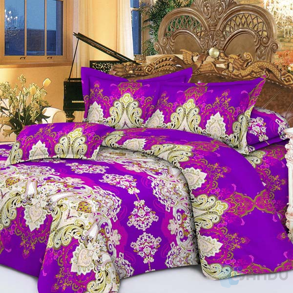 100% Polyester Hotel Home Bedsheets Bedding Set King Size Wholesale Cheap Bedding Set