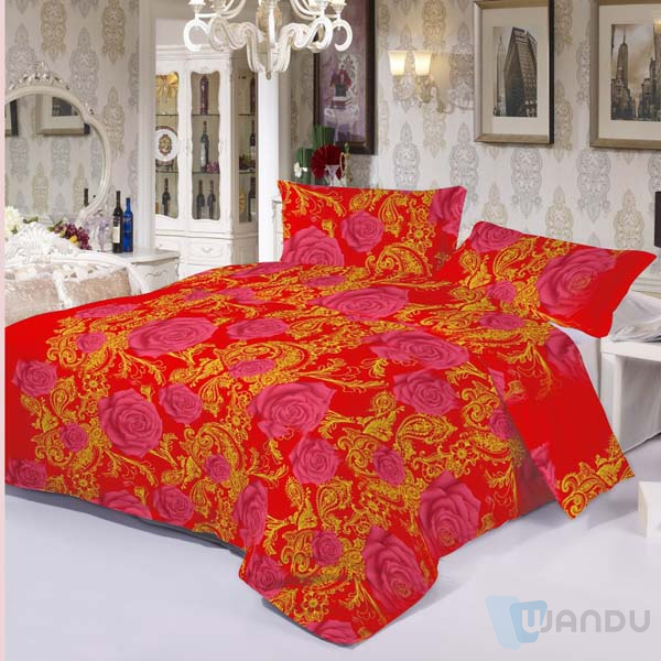 Wholesale Bed Sheet Changxing Wandu Textile Production Printed Fabric Bed Linen White Hotel Bed Linen