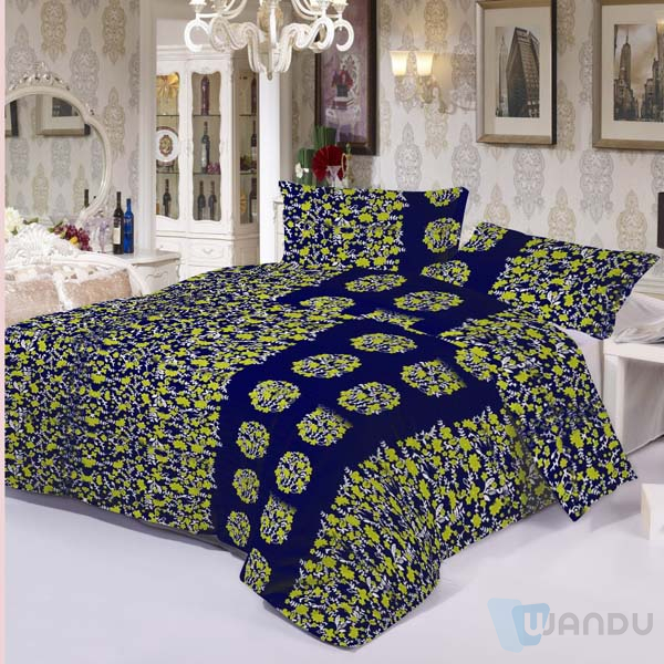 Wholesale Custom Size Home Blue Color Luxury Bedding Set Bed Sheet Comforter Cover 4Pcs Bedding Set