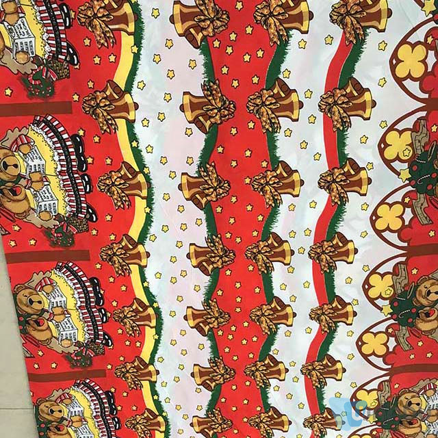 100 Polyester Christmas Stockings 240cm 70GSM Pigment Printed Fabric for Brazil Home Textile Good Quality