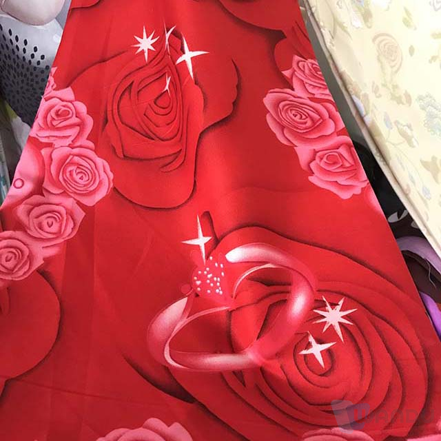 Bright Color Polyester Bedsheet And Cotton Fabric 