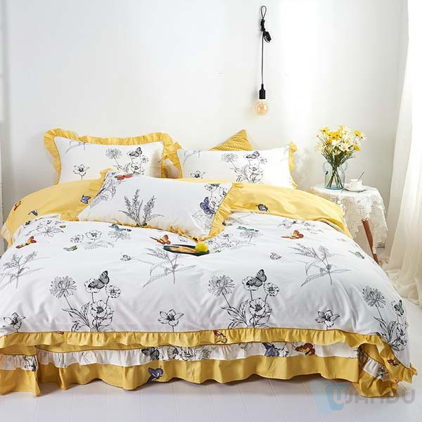 Cheap Solid Plush Bedroom Bedding Set Comforter Cover Queen Size Winter Bedding Set Fabric 