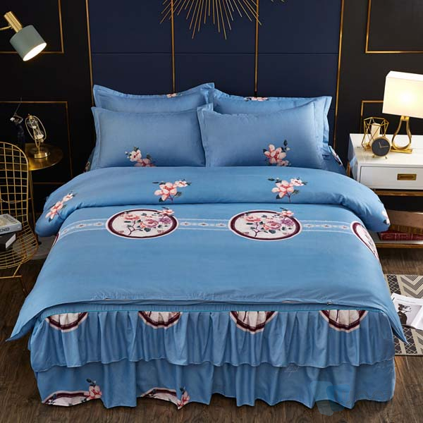 Twill Fabric Types Chinese Supplier Dolphin Print 100% Polyester & Brushed Bedding Sets Fabric for Dubai Market