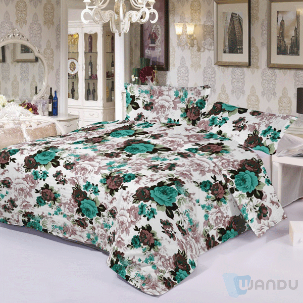 China Made Microfiber Home Textiles Brush Print Fabric Pigment Or Disperse Designer Bed Cover Fabric