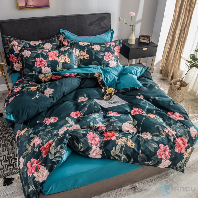High Quality 100% Polyester Printed Fabric Floral Custom Textile Fabric For Bedding