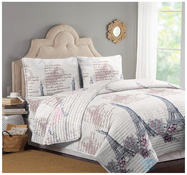 Custom King Queen Size Bedding 100% Polyester Comforter Print Bedsheet Microfiber Fabric
